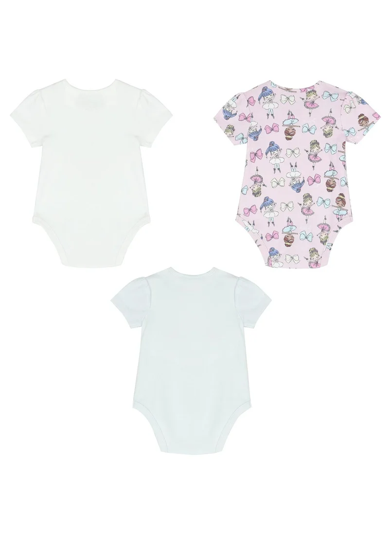 جس Kids 3 Pack Printed Bodysuit Set