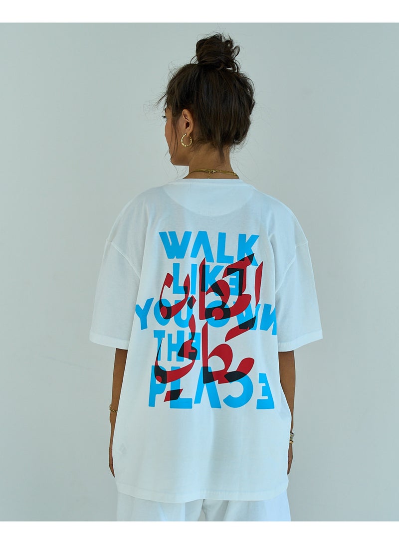 NAS Be Boss Unisex Oversized SS T-Shirt - Off White - Image 5
