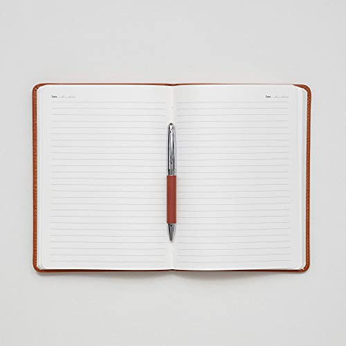 REGAL Vibrant A-5 PU Leather Hardbound Notebook Diary Journal with Stylish Expandable Pocket, 272 pages, 80 gsm (Ochre Brown) - Image 5