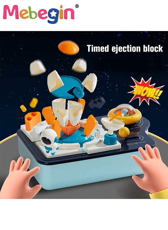 Rocket Blocks Set, Educational Space Rocket Toy, Timing Ejection Block, Preschool Educational Toy, Interactive Board Game, Ideal Gift for Kids Aged 3+