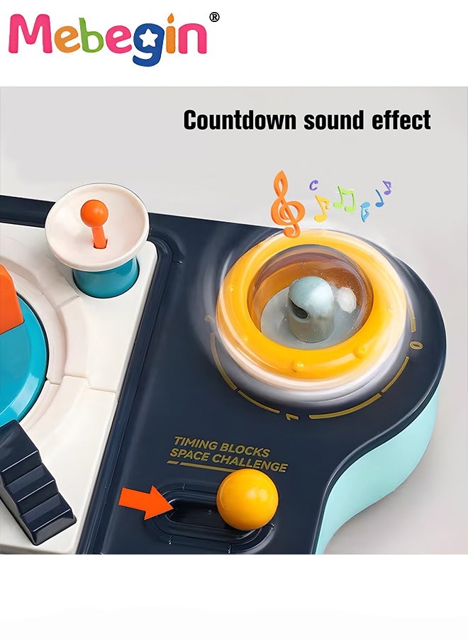 Rocket Blocks Set, Educational Space Rocket Toy, Timing Ejection Block, Preschool Educational Toy, Interactive Board Game, Ideal Gift for Kids Aged 3+