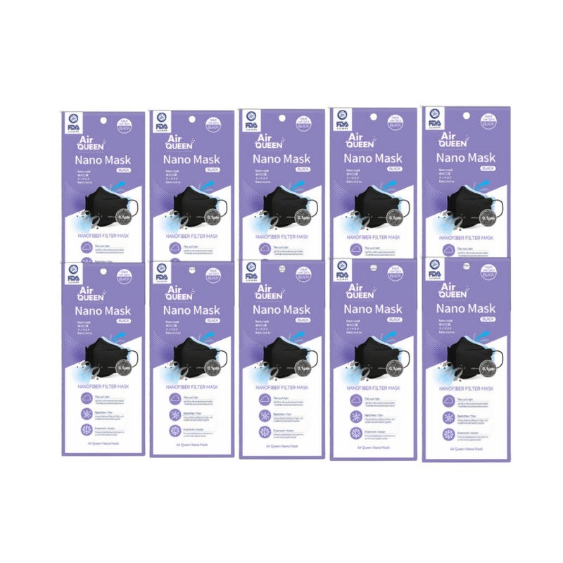 Pack of 10 Nanofiber Filter Face Mask