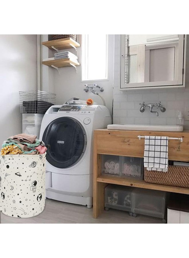 ACMUUNI Baby Laundry Clothes Basket Astronaut Pattern Laundry Hamper with Handles, Kids Gifts Storage Bin for Boys Girls Room, Bedroom Decor, Toys Nursery (astronaut) - Image 4