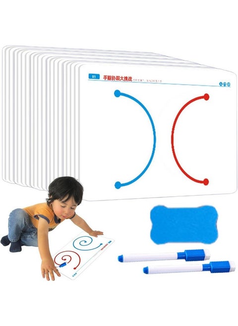 KIDWILL 2-in-1 Brain Training Games, Finger Maze & Pen Control for Logical Thinking, Creativity-Perfect for Kids & Adults, Memory Card Game, Left and Right Brain Development, Learning Puzzle Workbook