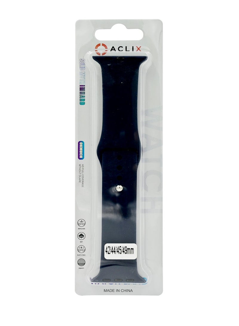 M-WATCH STRAP SILICONE 44MM BLUE