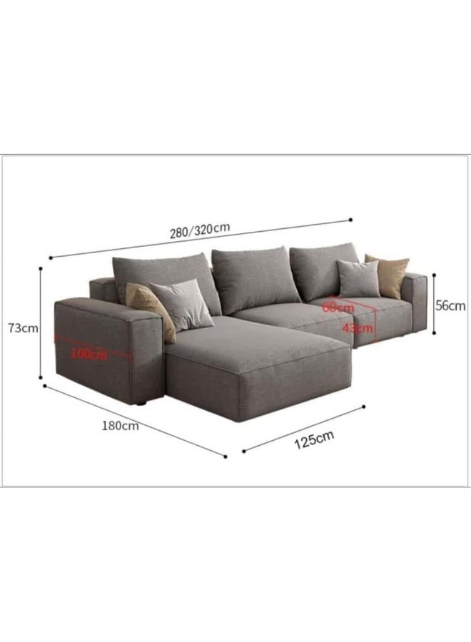 Zayn comforts L shape Sofa Set Decent Design For Unique Living Rooms (Brown, 320cm Width) - Image 2