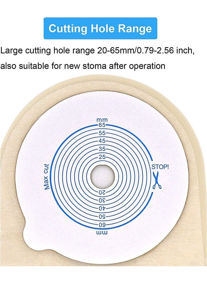 Generic One Piece Ostomy Colostomy Bags, Ostomy Supplies, Drainable Ostomy Pouch for Ileostomy Stoma Care,20-65mm,10pcs  - Image 4