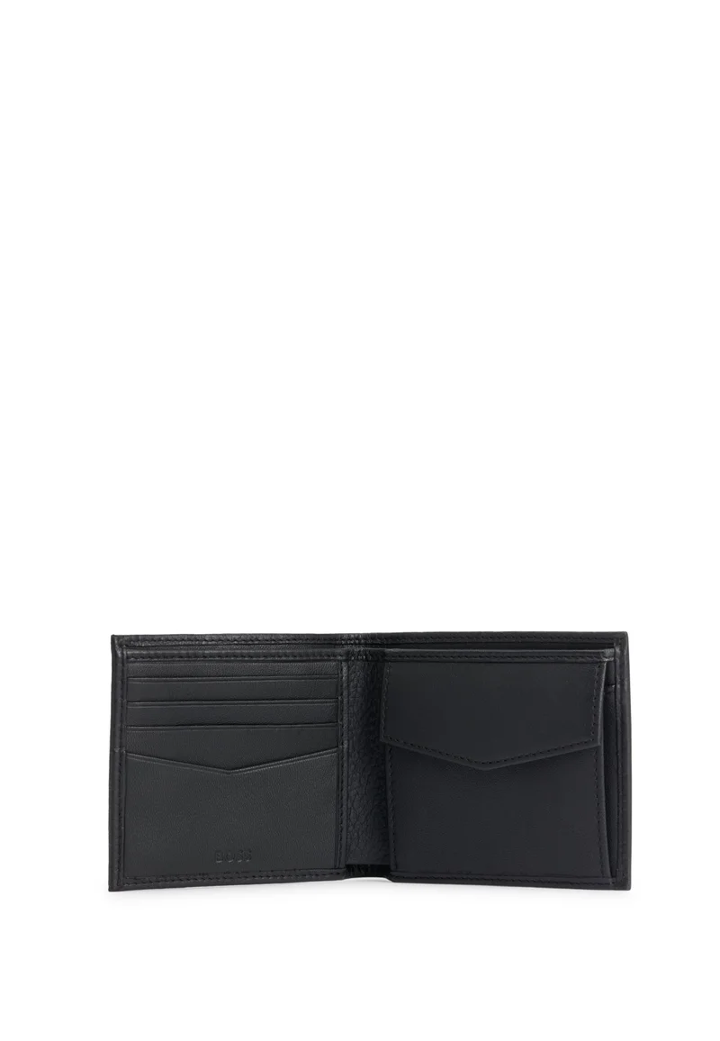 BOSS Black Grained-leather wallet with metal logo lettering for Men | Best Price UAE