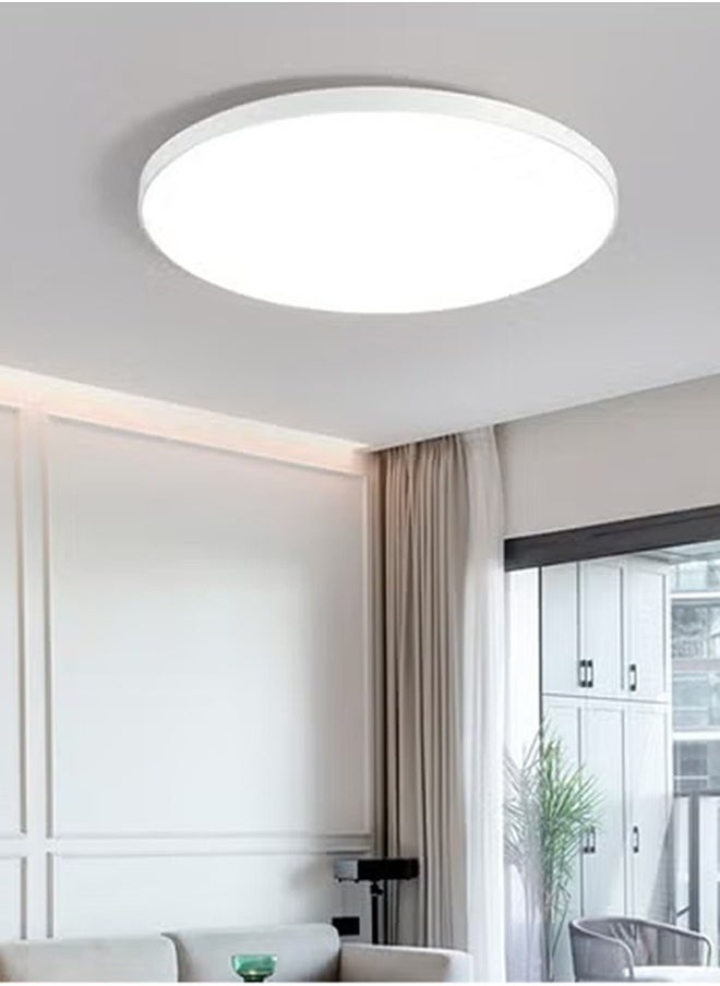 DUNISO LED ceiling light, waterproof PP plastic corridor light, modern ceiling light, dustproof, moisture proof, insect proof, 6500K, 24W, suitable for corridors, living rooms, bedrooms, kitchens,white  - Image 1