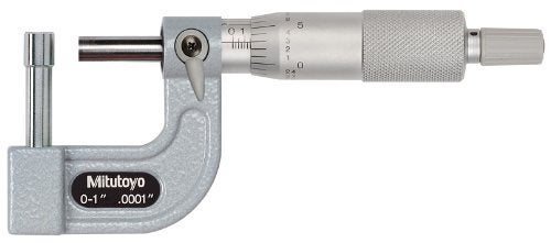 Mitutoyo 115-314 LCD Tube Micrometer, Cylindrical Anvil, Ratchet Stop, 0-1" Range, 0.0001" Graduation, +/-0.00015" Accuracy, 8.2mm Dia. Cylindrical Tip - Image 5