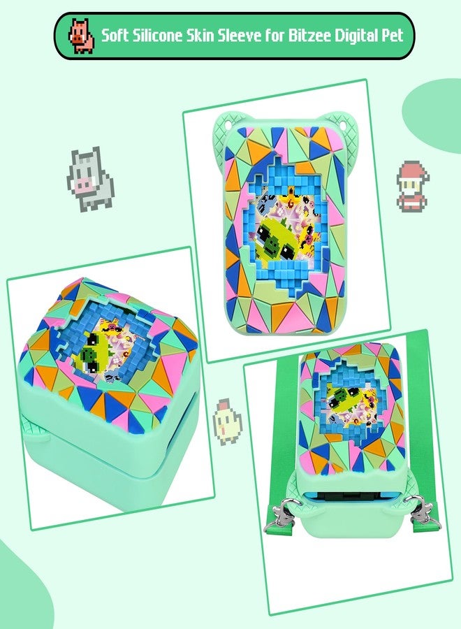 BOVKE Silicone Cover Case for Bitzee Magicals Interactive Toy with 20 Characters Inside, Bitzee Magicals Digital Pet Protective Skin Sleeve for Bitzee Virtual Electronic Pets Kids Toys, Green - Image 3