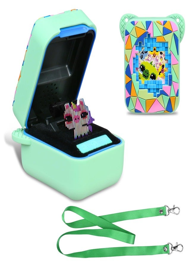 BOVKE Silicone Cover Case for Bitzee Magicals Interactive Toy with 20 Characters Inside, Bitzee Magicals Digital Pet Protective Skin Sleeve for Bitzee Virtual Electronic Pets Kids Toys, Green - Image 1