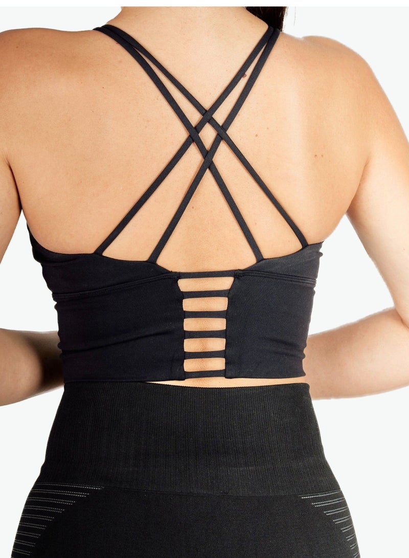 THUGFIT AeroFit High-intensity Long Line Sports Bra - Black - Image 1