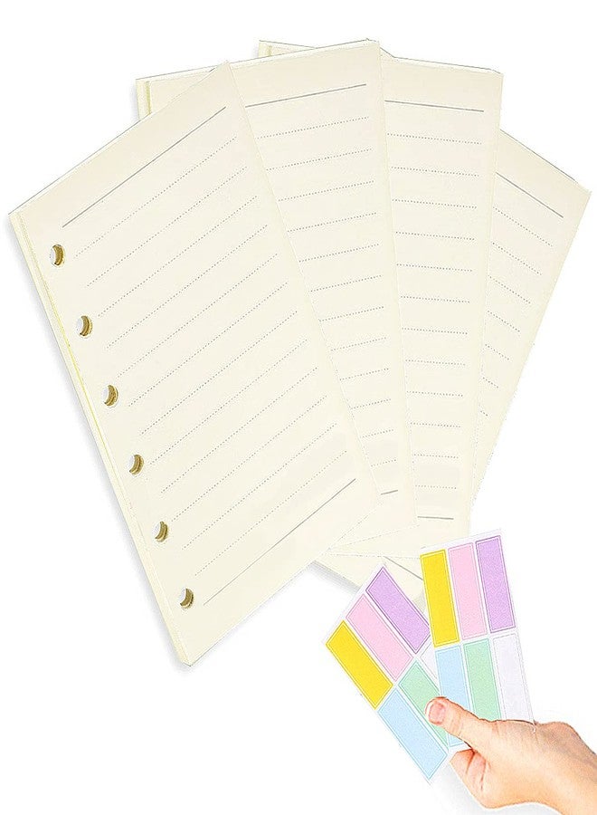 Harphia A7 Planner Refill,4 Packs per Set, Line Paper, A7 Binder Refills 6 Ring with Label Stickers Gift,Mini Binder Refills,6 hole/100gsm Thick Paper/4.84 x 3.23'', Harphia - Image 1