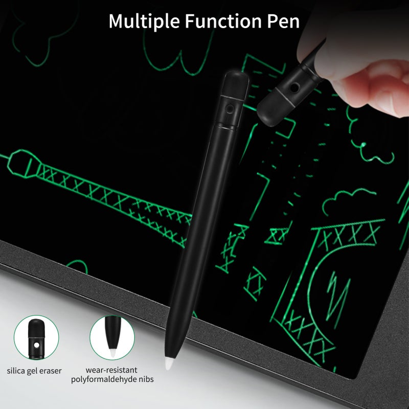 LCD Writing Tablet 8.5 Inch Doodle Drawing Pad Handwriting Multiple Colorful Board with Magnetic Stylus for Toddler Kids Office Educational and Learning Toy Gifts for 3-6 Years Old Boy and Girls Children's Day Partial Erasing - Image 3