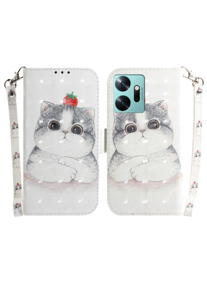 زبون جراب لهاتف Infinix Zero 20 / X6821، جراب جلدي ثلاثي الأبعاد ملون قابل للطي أفقيًا - Image 1