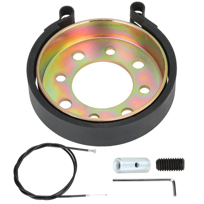 GREHUA 4" Rear Drum Brake Band & Cable Kit for Manco Bandit Critter 1492 4316 297 Rotary 484 Azusa 2251-B Yerf-Dog Predator 212cc 420cc 196cc Go Kart Yard Cart Dune Buggies Mini Bike ATV Parts