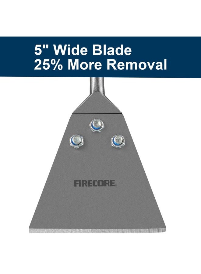 Firecore SDS Plus Floor Scraper Kit, 5 Inch x 11 Inch Tile Removal Tool SDS Plus Chisel Bit Heavy Duty for Rotary Hammer Drill, Thinset Vinyl Scraper Adhesives Remover with Replacement Balde FS22510 - Image 3