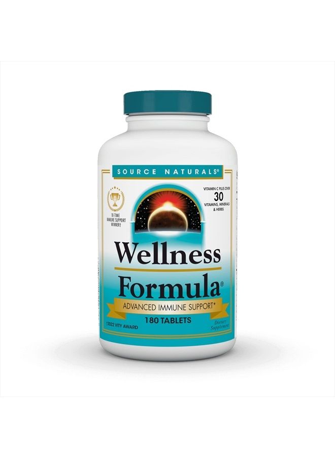 Source Naturals Wellness Formula Bio-Aligned Vitamins & Herbal Defense - Immune System Support Supplement & Immunity Booster* - 180 Tablets - Image 1