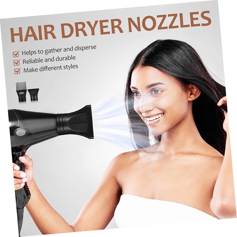 2 Pcs Heat Resistant Plastic Hair Dryer Nozzle Attachment Comb Diffuser For All Hair Types - Image 5