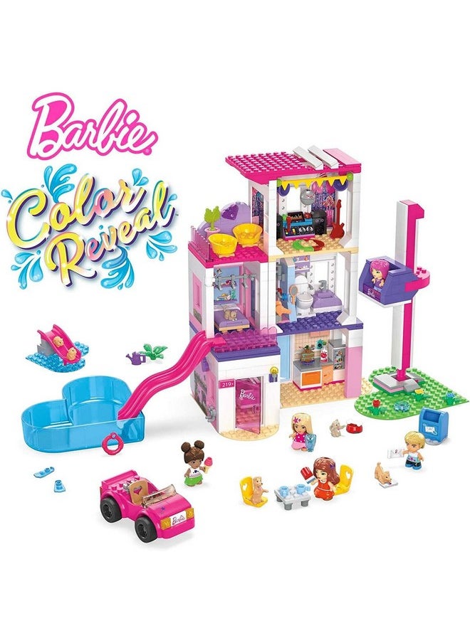 Mega Brands MEGA Barbie Color Reveal Building Toys Set, DreamHouse with 545 Pieces, 5 Micro-Dolls, 6 Pets and Accessories, 30 + Surprises, Kids Ages 6+ Years  - Image 5