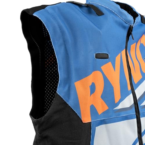 Rynox Dune Neo Trail Offroad Jacket | Mesh Motorcycle Offroad Riding Jacket with Abrasion Resistance - Blue Orange, Medium - Image 4