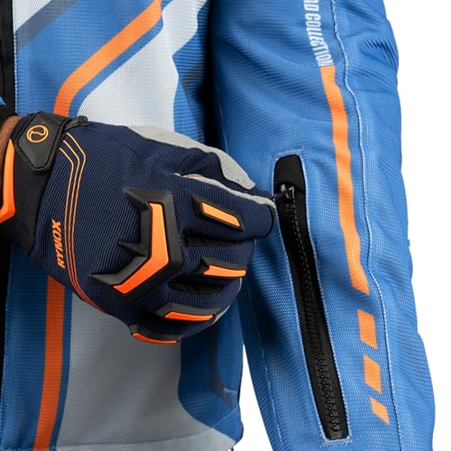 Rynox Dune Neo Trail Offroad Jacket | Mesh Motorcycle Offroad Riding Jacket with Abrasion Resistance - Blue Orange, Medium - Image 5