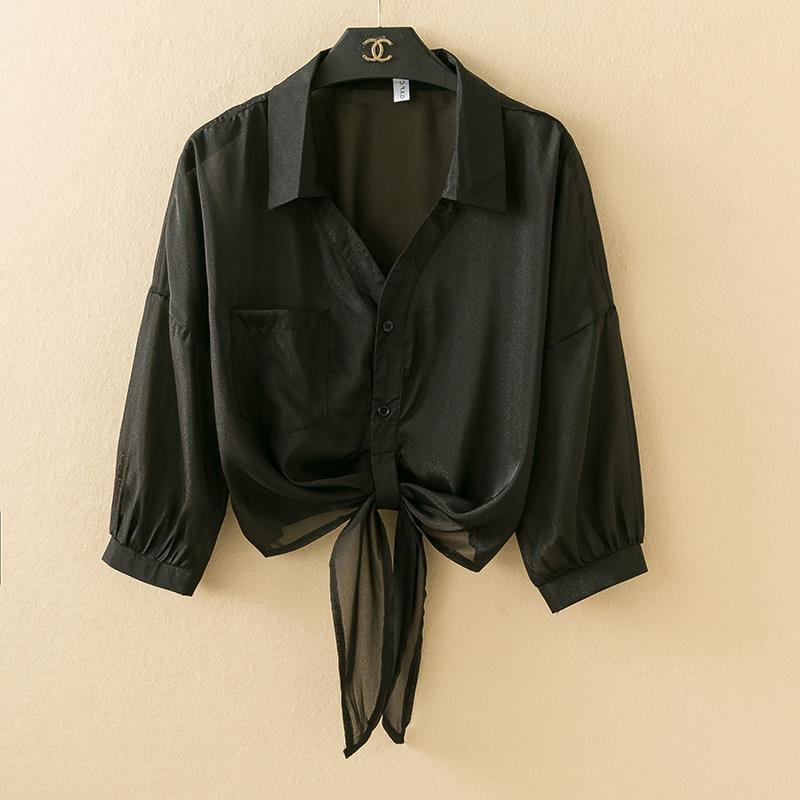 Small Shawl Summer With Suspender Skirt Women'S Outer Cardigan 2023 New Thin Sun Protection Clothing Chiffon Shirt Top - Image 4