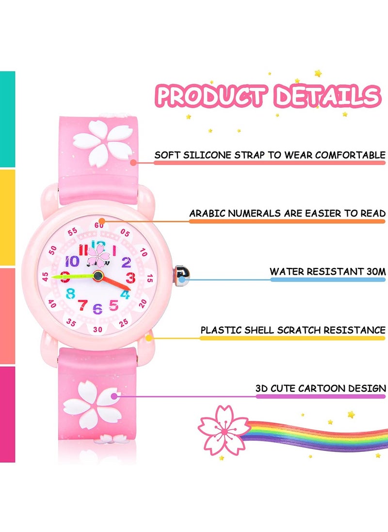 Excefore Kids Watch Girls Watch Waterproof 3D lovely Cartoon Toy Silicone Band Wristwatch Childrens Watches Gift for Girls Boys Age 3-11 Years Old  - Image 4