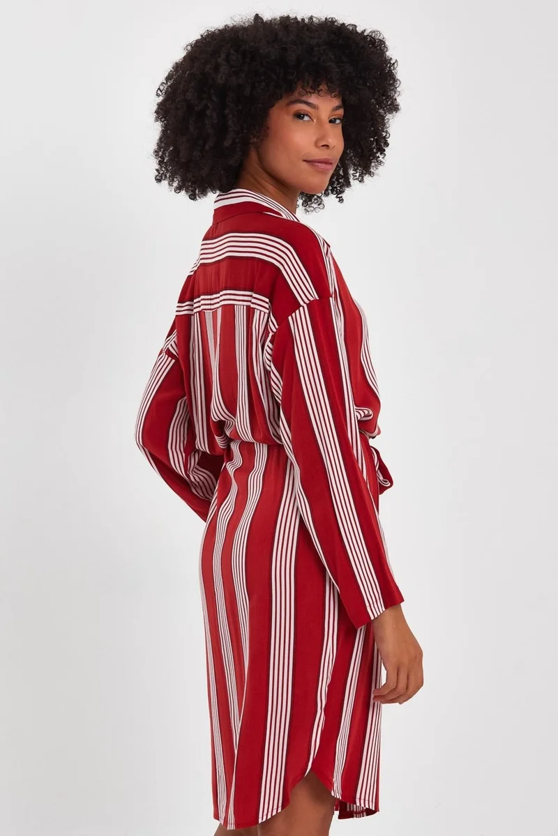 الكسندر جاردي Belted Shirt Collar Dress B19-140312