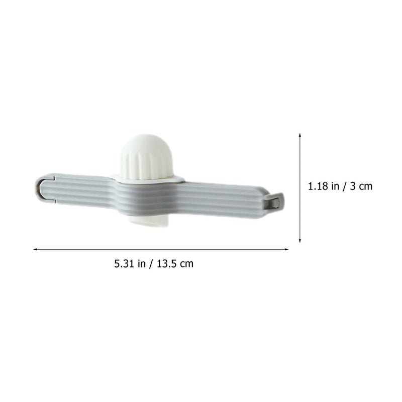 Reusable Food Bag Clips 4 Pack Small Snack Sealing Clips For Kitchen Storage Household Gray White - Image 3