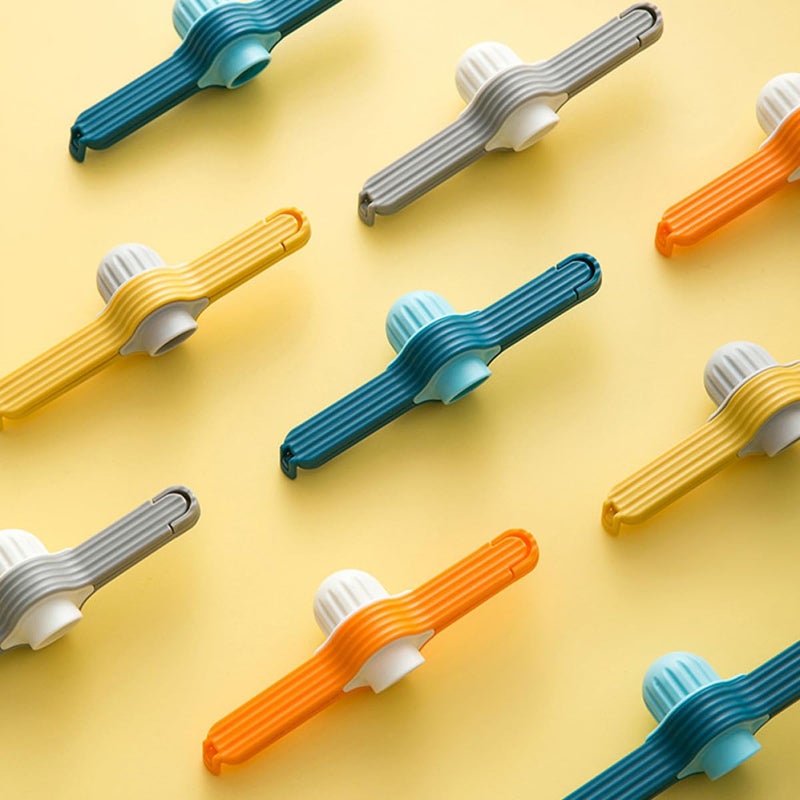 Reusable Food Bag Clips 4 Pack Small Snack Sealing Clips For Kitchen Storage Household Gray White - Image 5