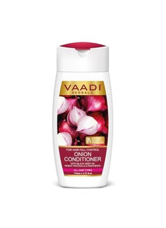 VAADI HERBALS Vaadi Herbals Onion Hair Fall Conditioner | Softens Dry, Damaged, Frizzy Hair | With Onion extract, Black seed oil, Wheat Protein & D Panthenol | SLS & Paraben Free (110 ml)  - Image 1
