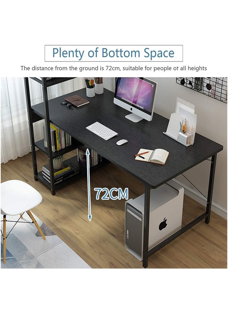 AGD Computer Desk with Storage Shelves Study Writing Table for Home Office, Modern Simple Style  - Image 4