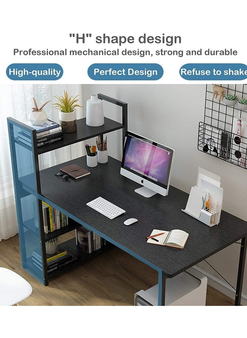 AGD Computer Desk with Storage Shelves Study Writing Table for Home Office, Modern Simple Style  - Image 2