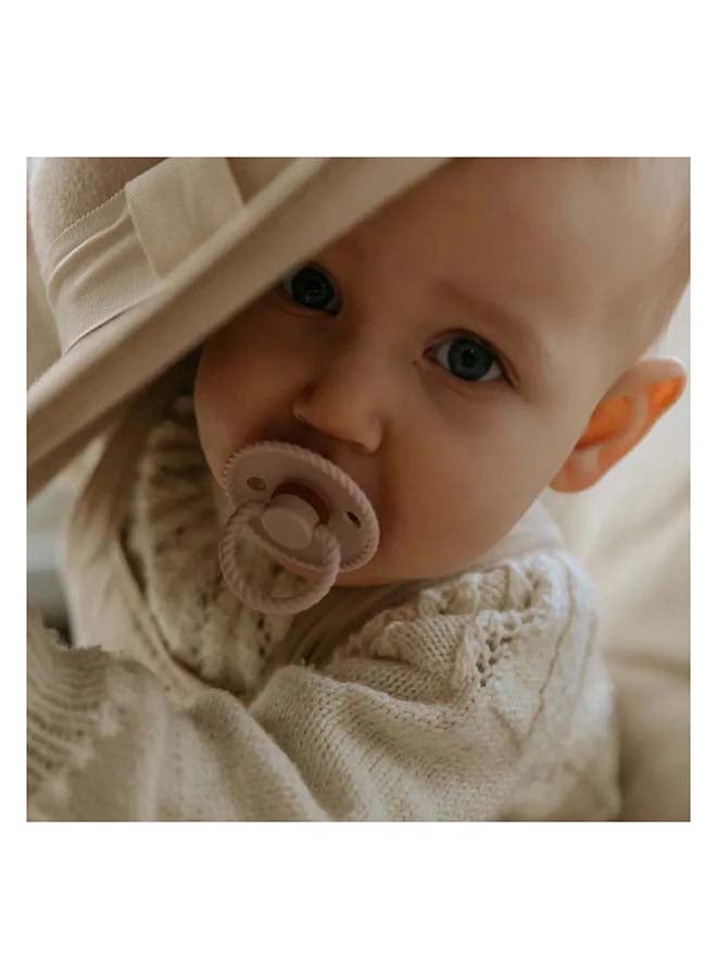 FRIGG Rope Silicone Baby Pacifier 0-6M 1-Pack Blush - Size 1 - Image 3
