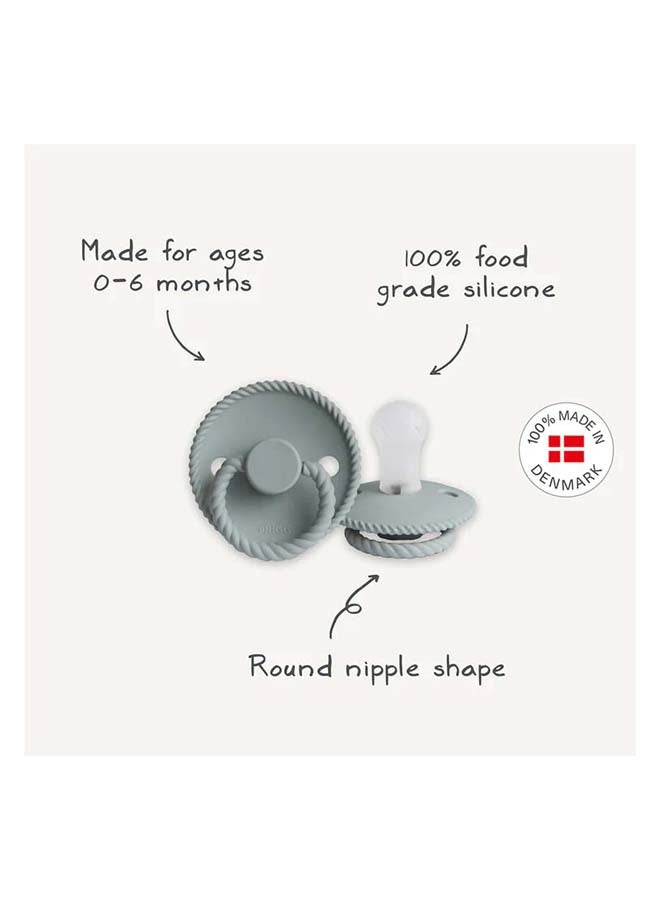 FRIGG Rope Silicone Baby Pacifier 0-6M 1-Pack Blush - Size 1 - Image 5