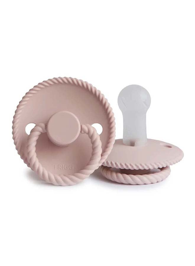 FRIGG Rope Silicone Baby Pacifier 0-6M 1-Pack Blush - Size 1 - Image 2