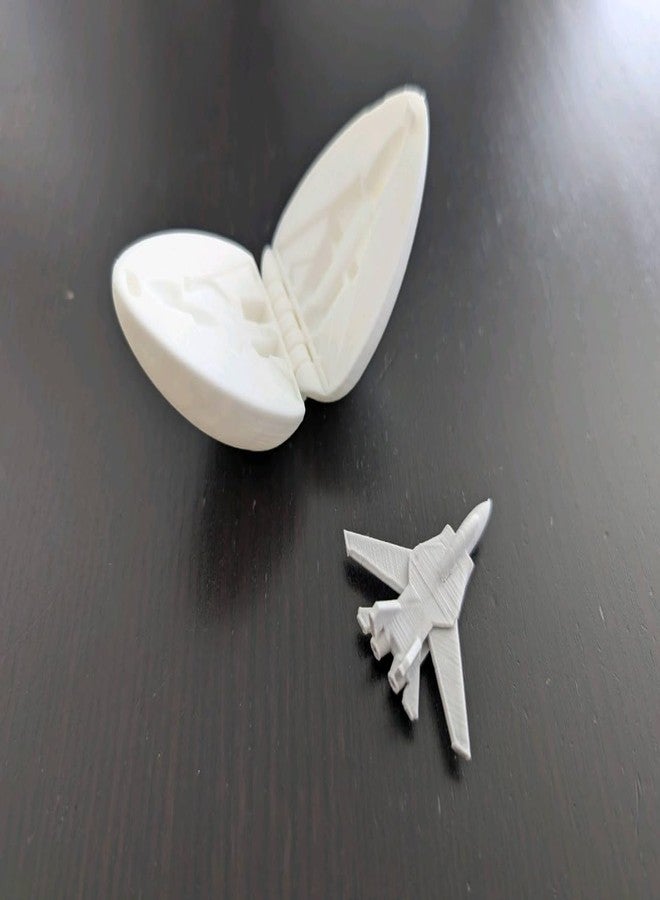 3D CRAFT Mini F-14 Tomcat Jet Fighter 3D Printed Toy with Storage Shell/Mold Kit,Multicolor - Image 2
