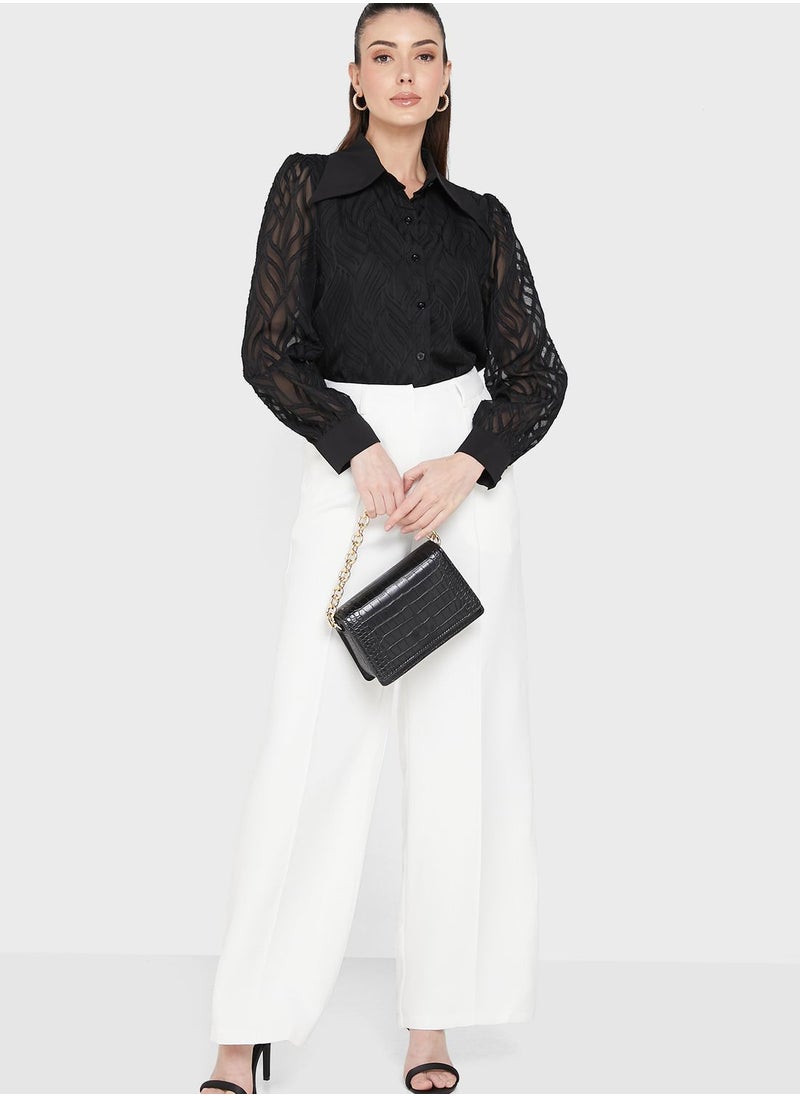 ELLA Sheer Sleeve Top  - Image 4