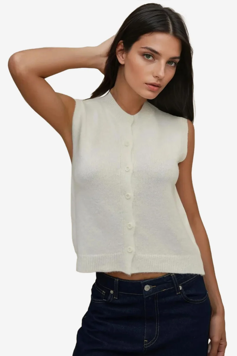 Hiccup Crew Neck Soft Touch Sweater Vest