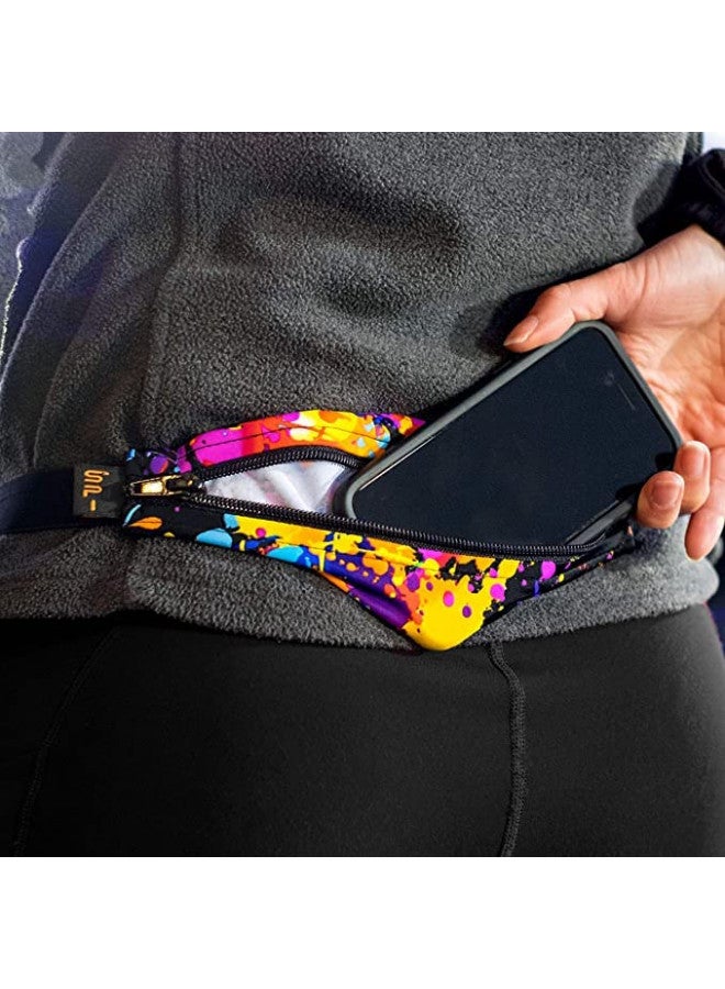 SPIbelt SPIbelt Large Pocket Running Belt for Women Men, Phone Holder for Running, Running Fanny Pack, Holder for Phone, Running Waist Pack, Expandable, Adjustable. No Logo Band, Black with Black Zipper - Image 3