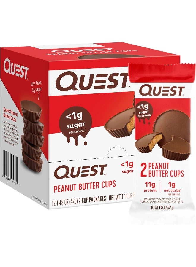 Quest Nutrition High Protein Low Carb, Gluten Free, Keto Friendly, Peanut Butter Cups - Image 1