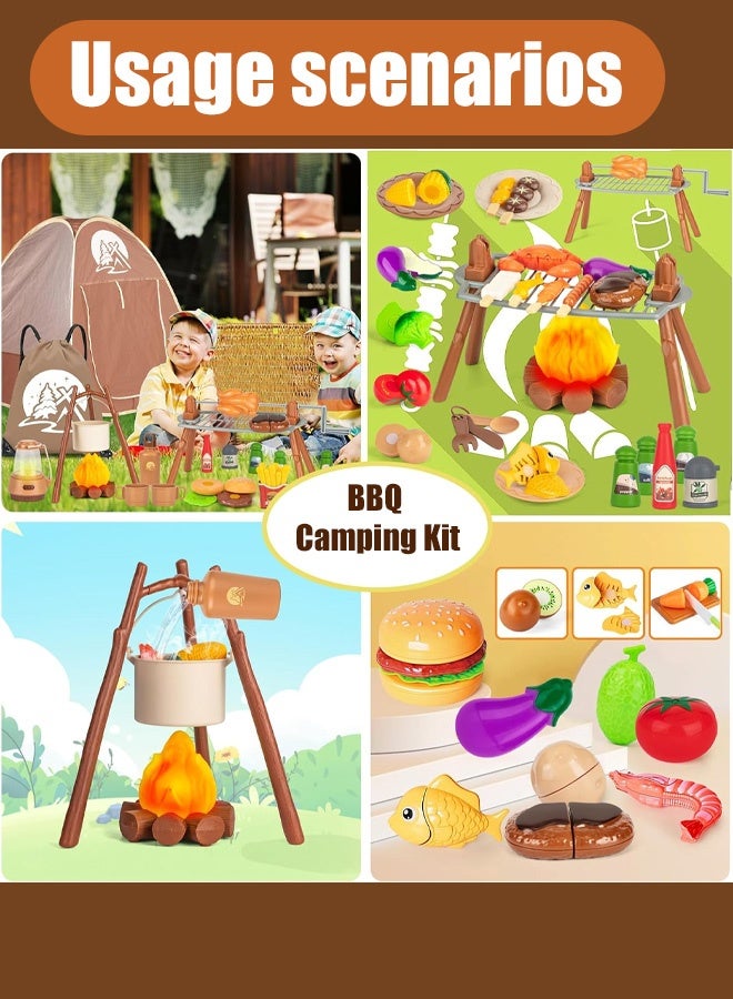 Kids Exploration Kit 34PCS - simulation barbecue toys with Camping Tent | Learning Toys| Camping Adventure Gear for Boys Girls 3-12 Years - Image 5
