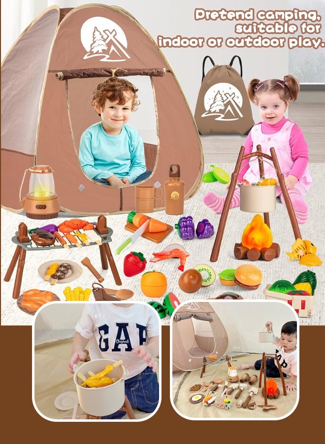 Kids Exploration Kit 34PCS - simulation barbecue toys with Camping Tent | Learning Toys| Camping Adventure Gear for Boys Girls 3-12 Years - Image 1