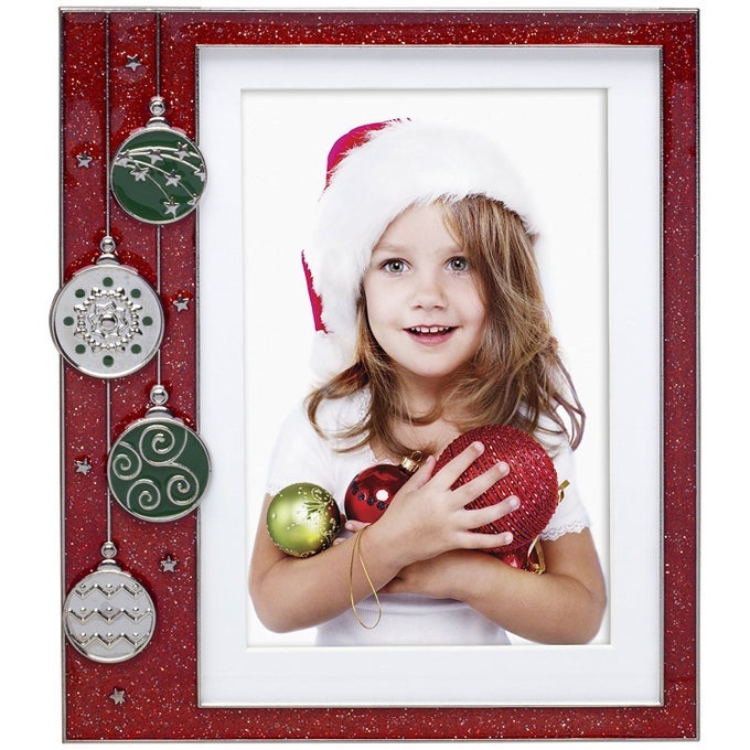 NEIL ENTERPRISES INC RED ORNAMENT PEWTER PICTURE FRAME