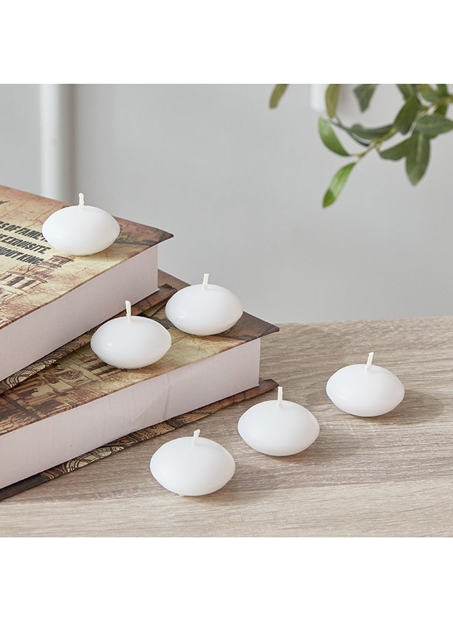 Home Box - Qara 6-Piece Vanilla Nuggets Floating Candle Set 4.5x2.5 cm - Image 1