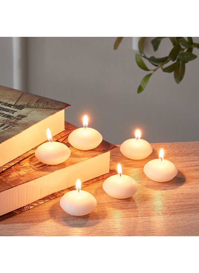 Home Box - Qara 6-Piece Vanilla Nuggets Floating Candle Set 4.5x2.5 cm - Image 1
