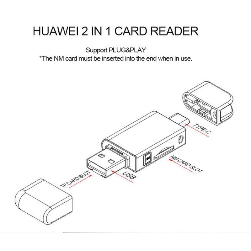 ChenYang Nano Memory Card & TF Micro SD Card to USB C & USB 2.0 Card Reader Adapter Plug & Play - Image 4