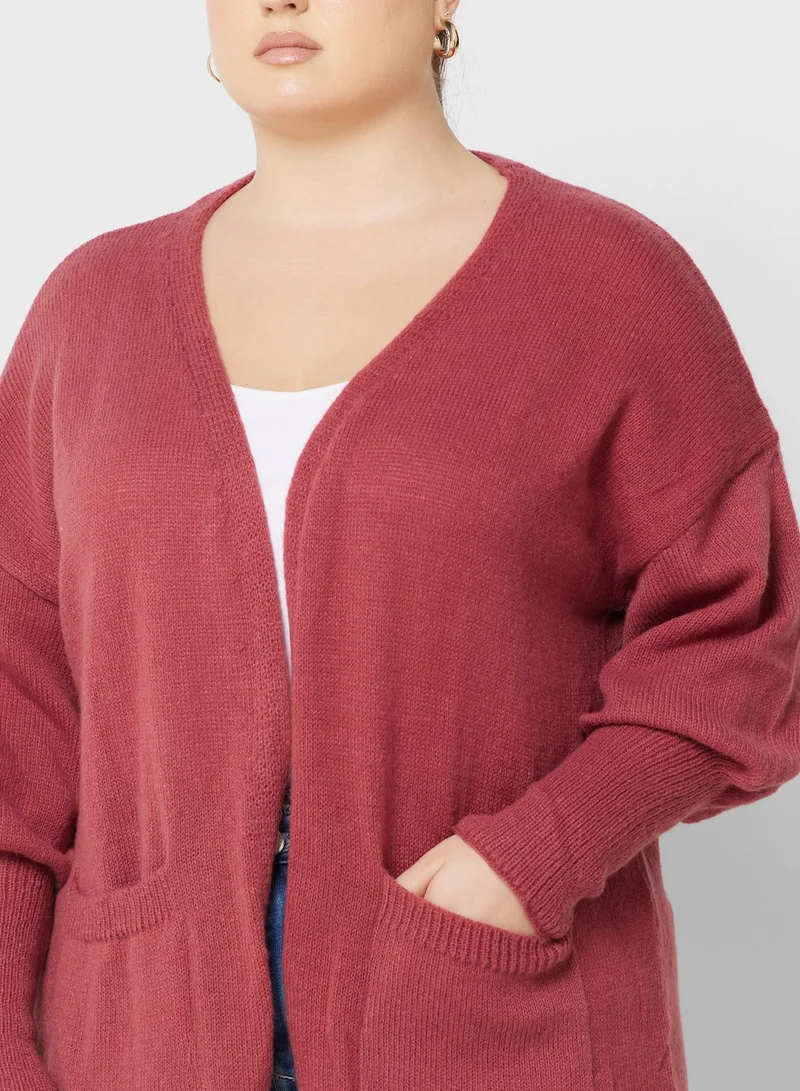 Ella Plus Longline Balloon Sleeve Cardigan